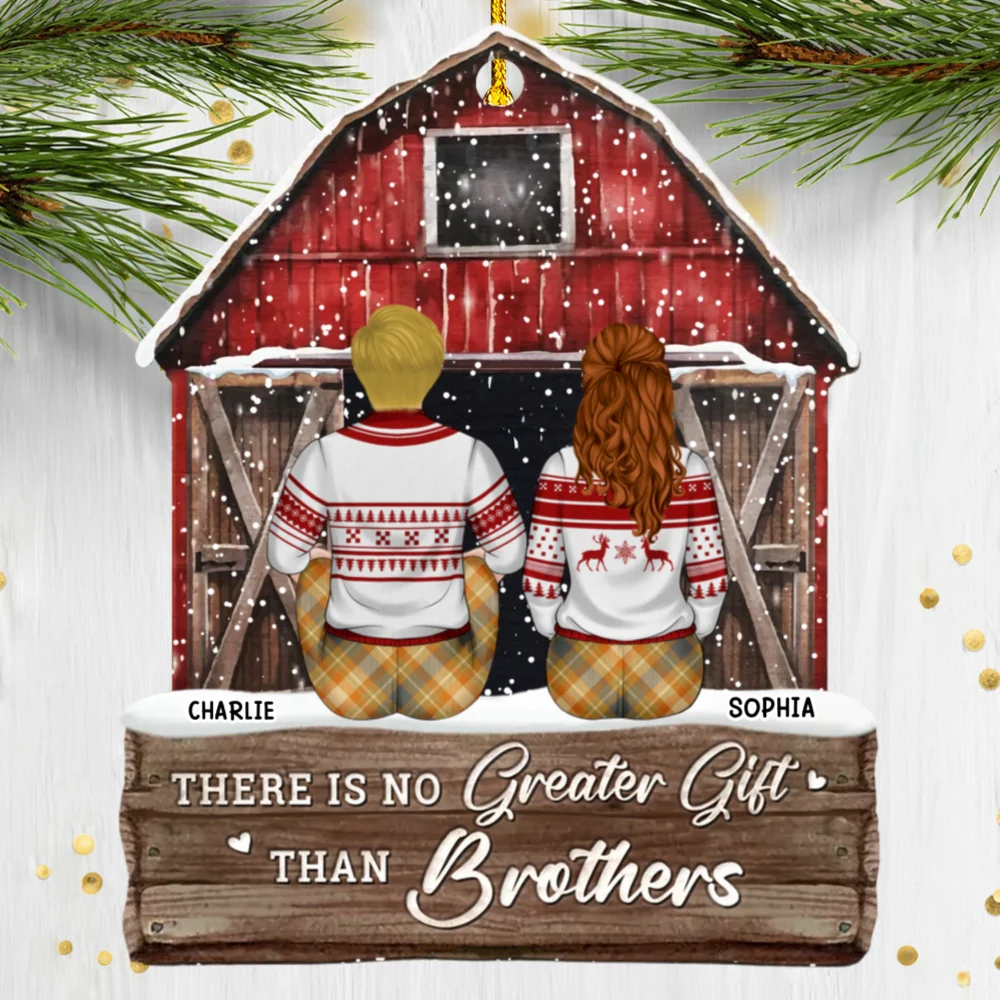 The Greatest Gift Is Family - Personalized Custom Wood Ornament - Image 6