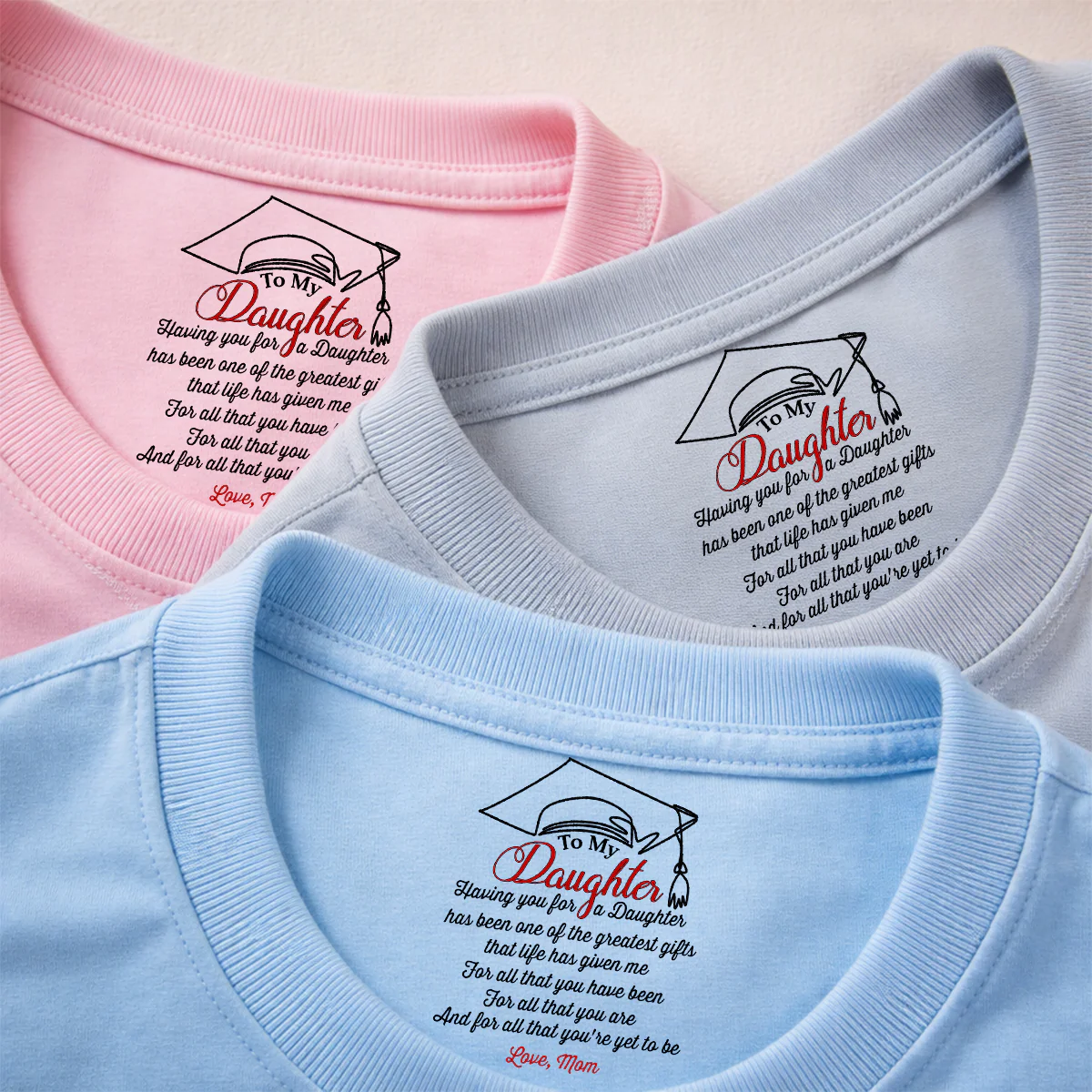 The Greatest Gift Life Ever Gives Me - Personalized Custom Inside Neck Print T-Shirt - Image 3