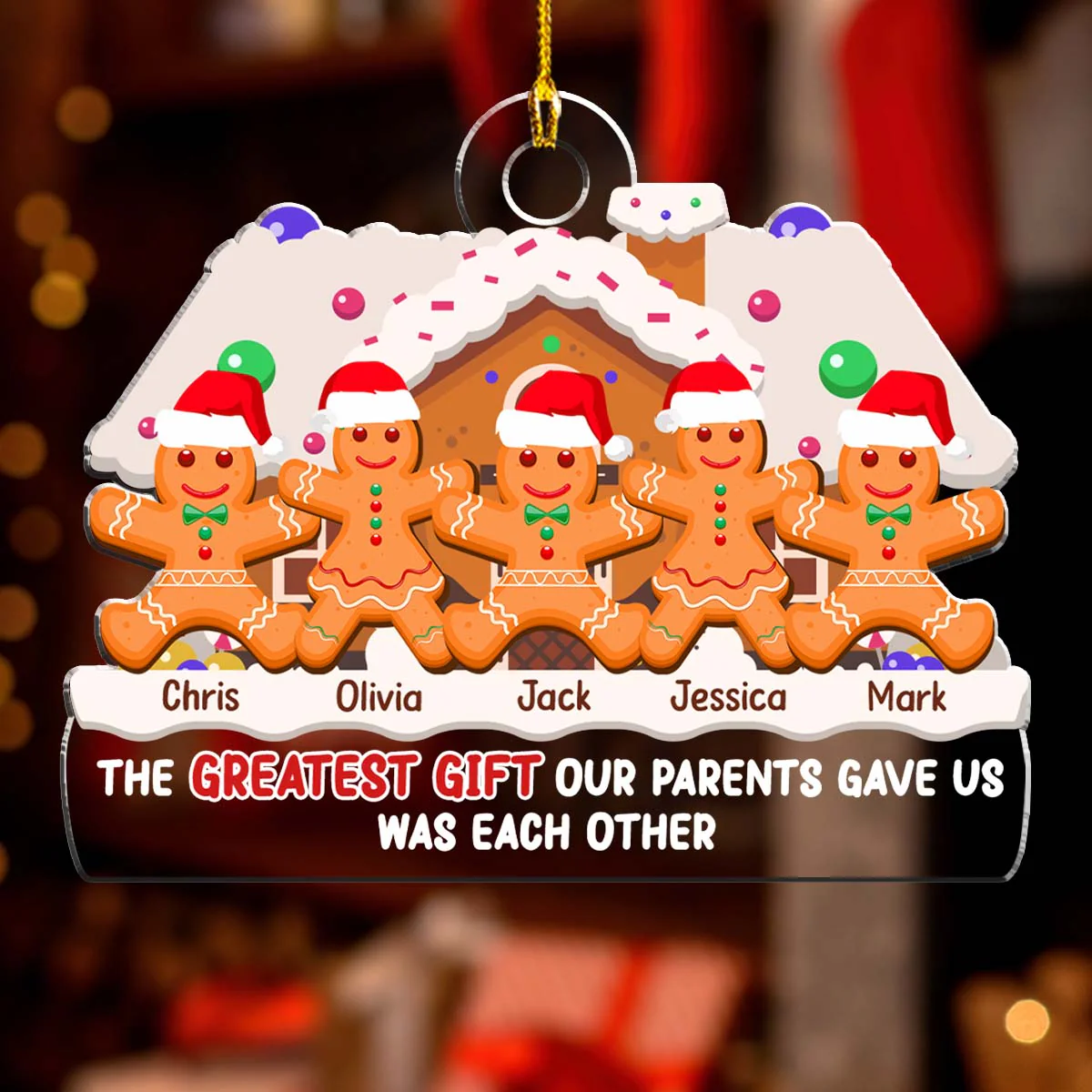 The Greatest Gift Of Christmas - Personalized Custom Acrylic Ornament - Image 2