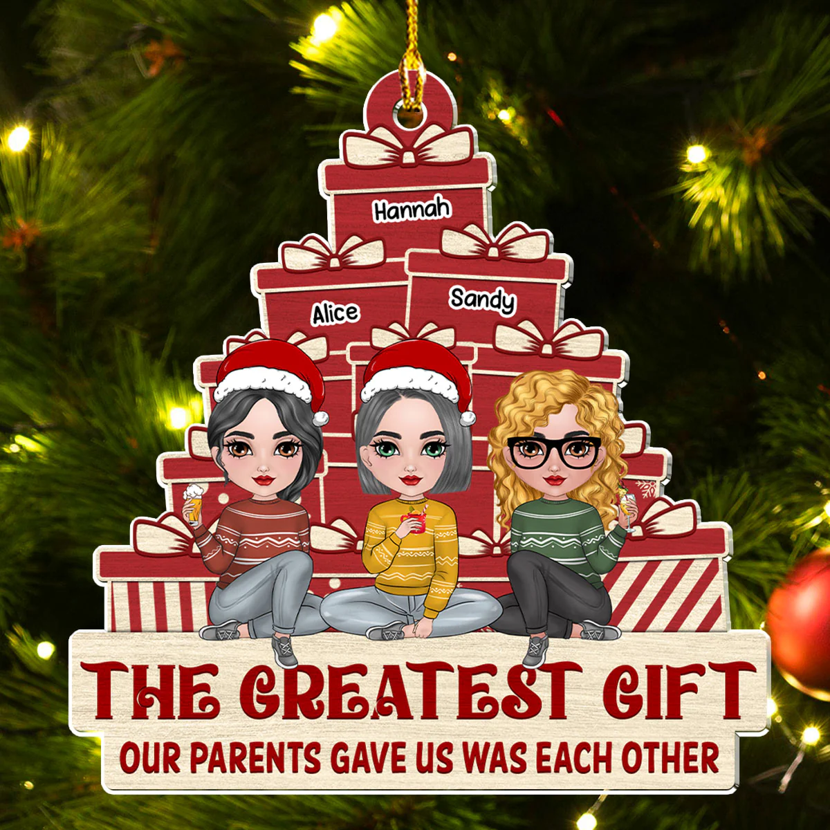 The Greatest Gift Our Parents Gave Us - Personalized Custom Acrylic Ornament - Image 3