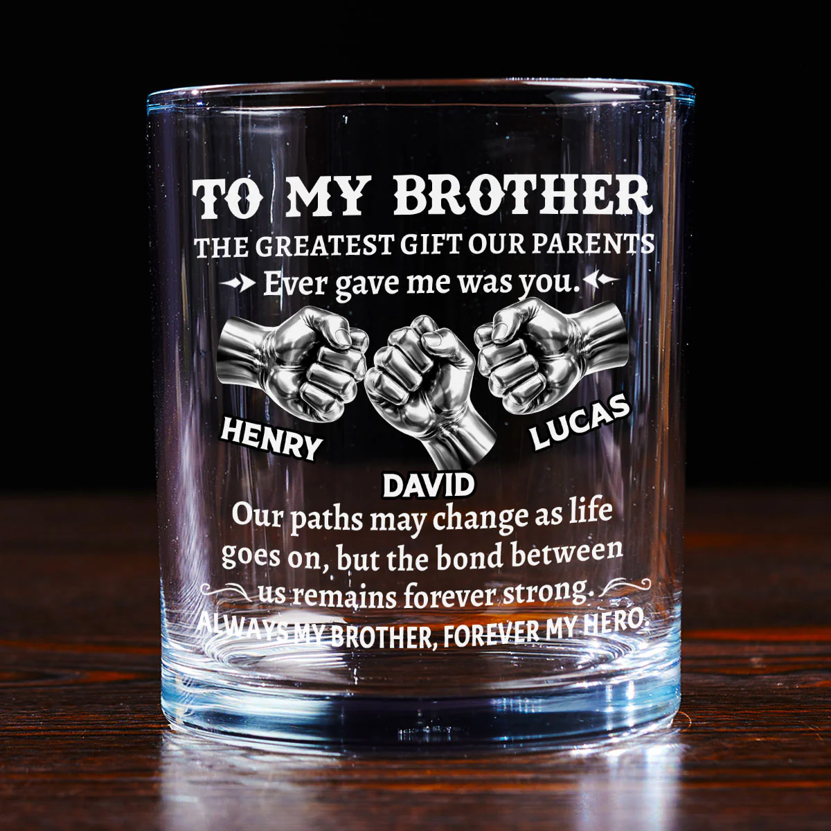 The Greatest Gift - Personalized Custom Whiskey Glass - Image 2
