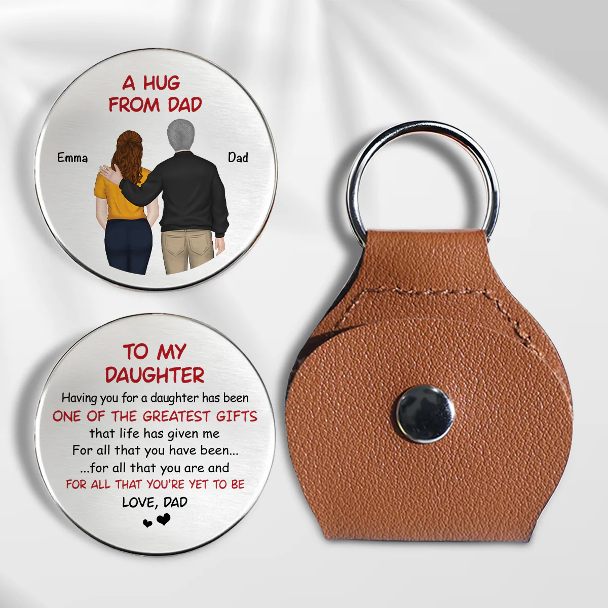 The Greatest Gifts From Dad - Personalized Custom Pocket Hug - Image 4