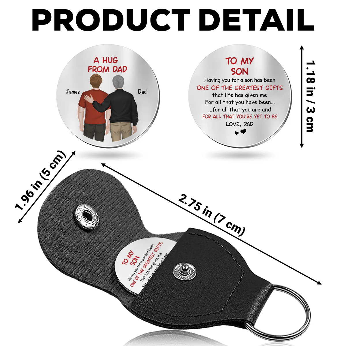 The Greatest Gifts From Dad - Personalized Custom Pocket Hug - Image 5