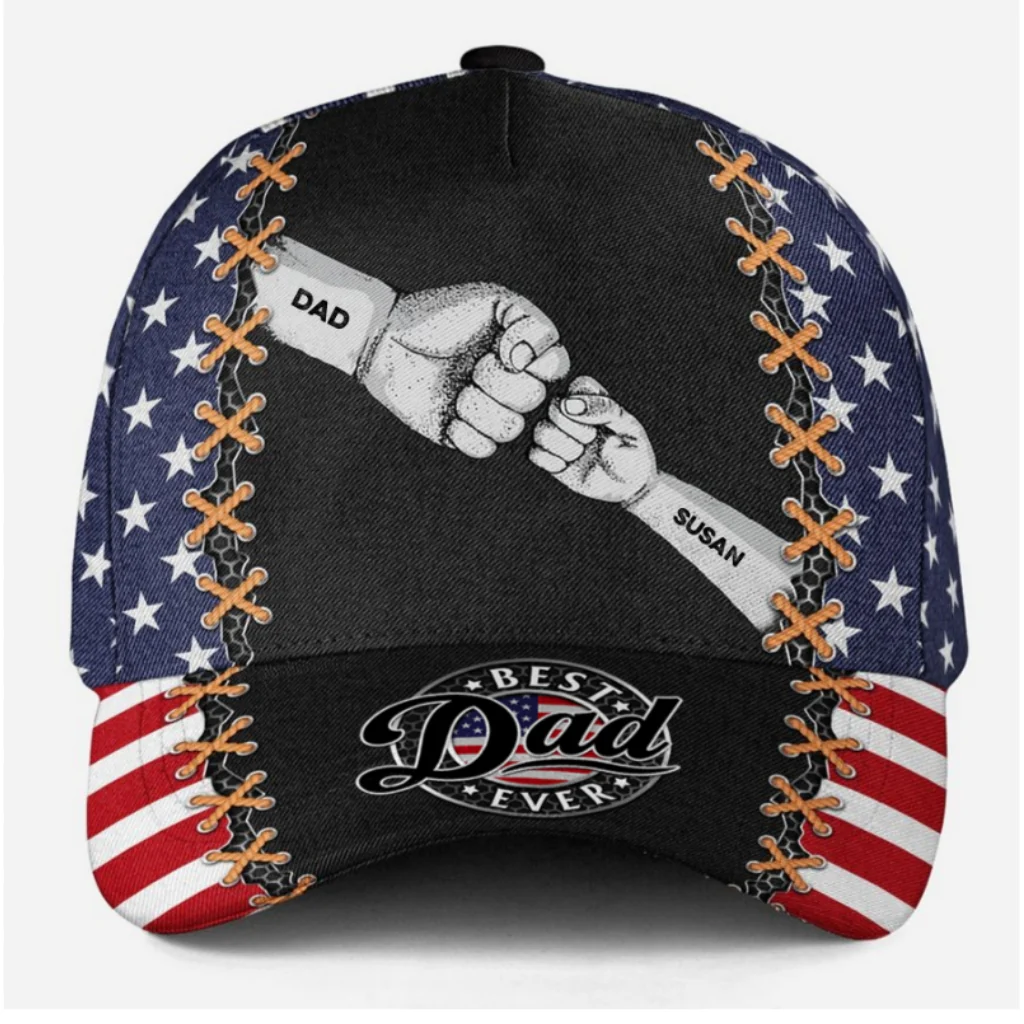 The Heart Of Dad Is Love - Personalized Custom Classic Cap - Image 7