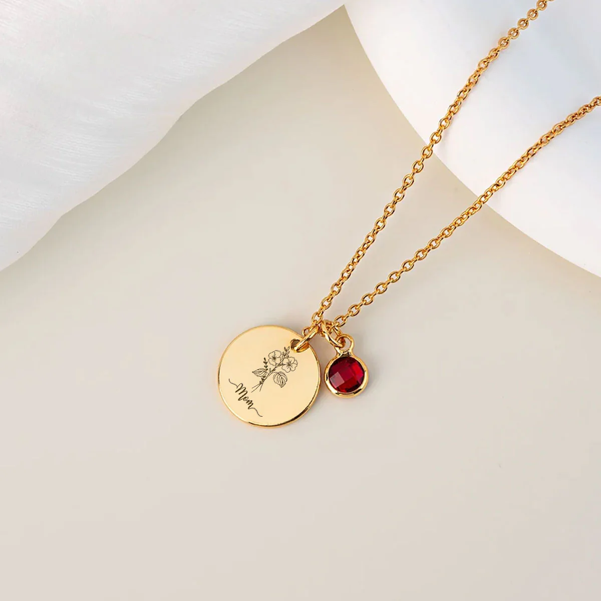 The Heart Of Family - Personalized Custom Birthstone Necklace With Message Card - Image 6
