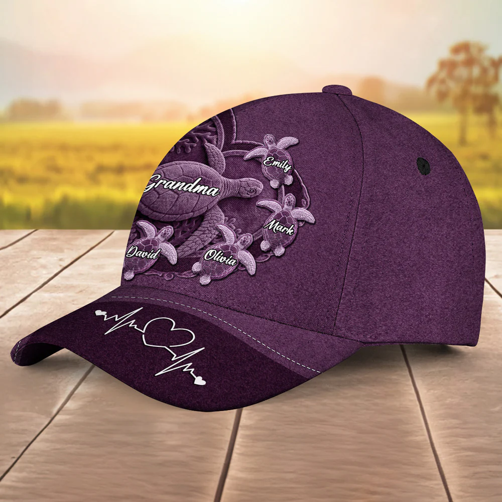 The Heart Of Our Family - Personalized Custom Classic Cap - Image 2