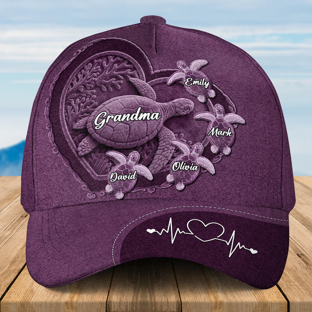 The Heart Of Our Family - Personalized Custom Classic Cap - Image 5