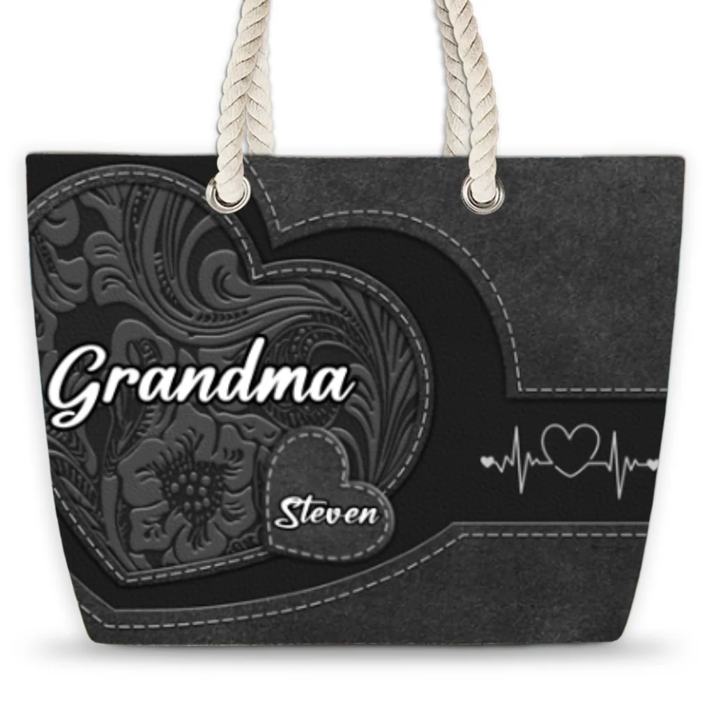 The Heart Of The Family - Personalized Custom Beach Bag - Image 5