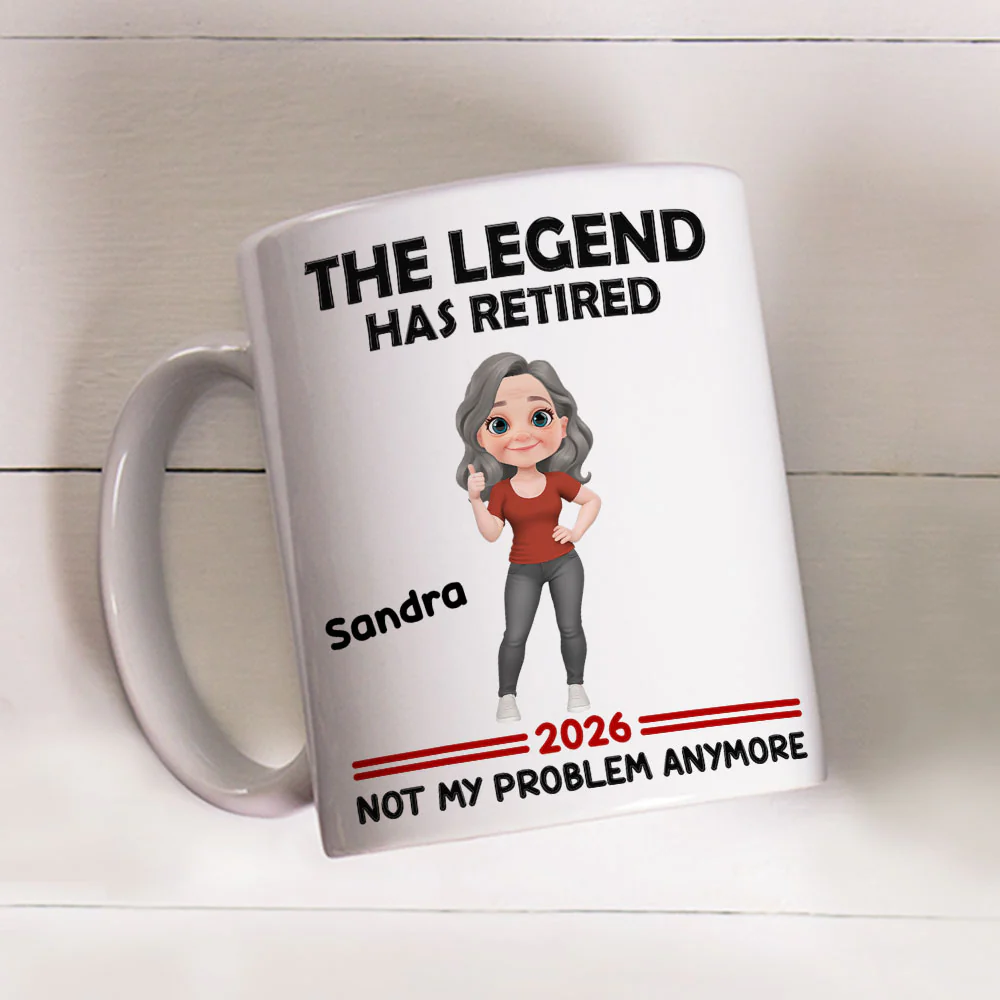The Legend Has Retired - Personalized Custom Coffee Mug - Image 4