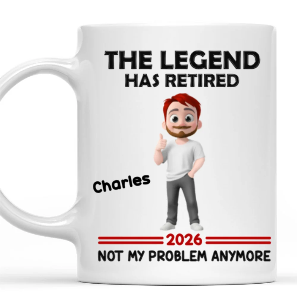 The Legend Has Retired - Personalized Custom Coffee Mug - Image 7