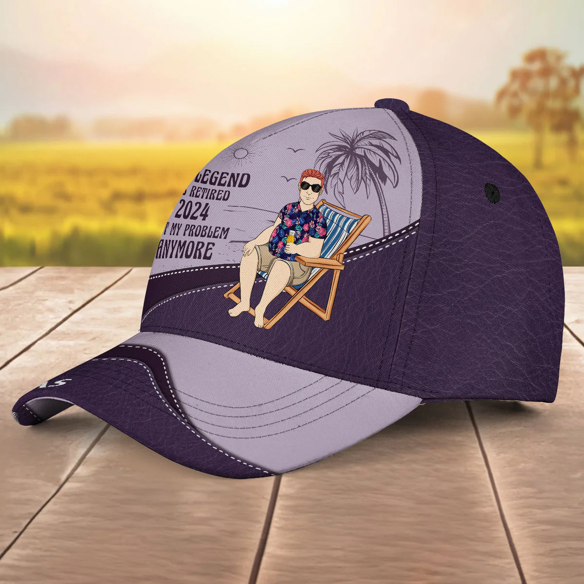 The Legend Has Retired Vintage - Personalized Custom Classic Cap - Image 3