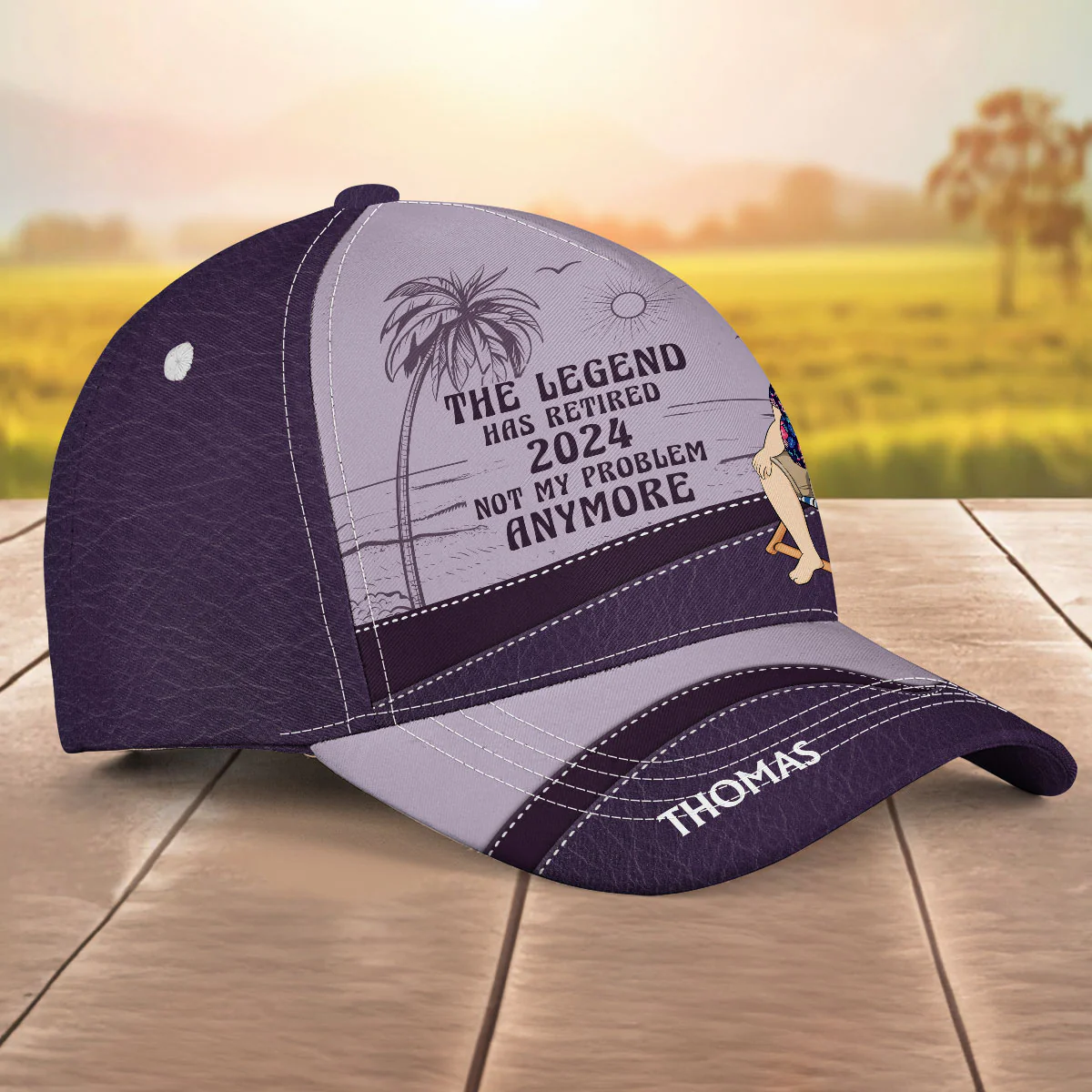 The Legend Has Retired Vintage - Personalized Custom Classic Cap - Image 4