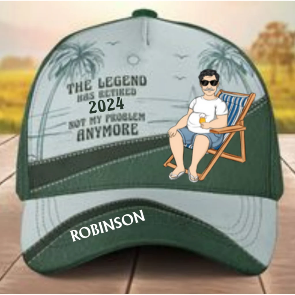 The Legend Has Retired Vintage - Personalized Custom Classic Cap - Image 6
