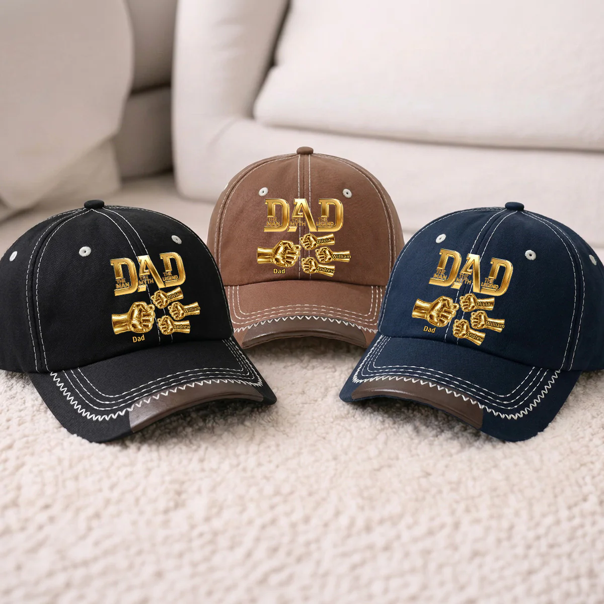 The Legend  - Personalized Custom Vintage Soft Baseball Cap - Image 5