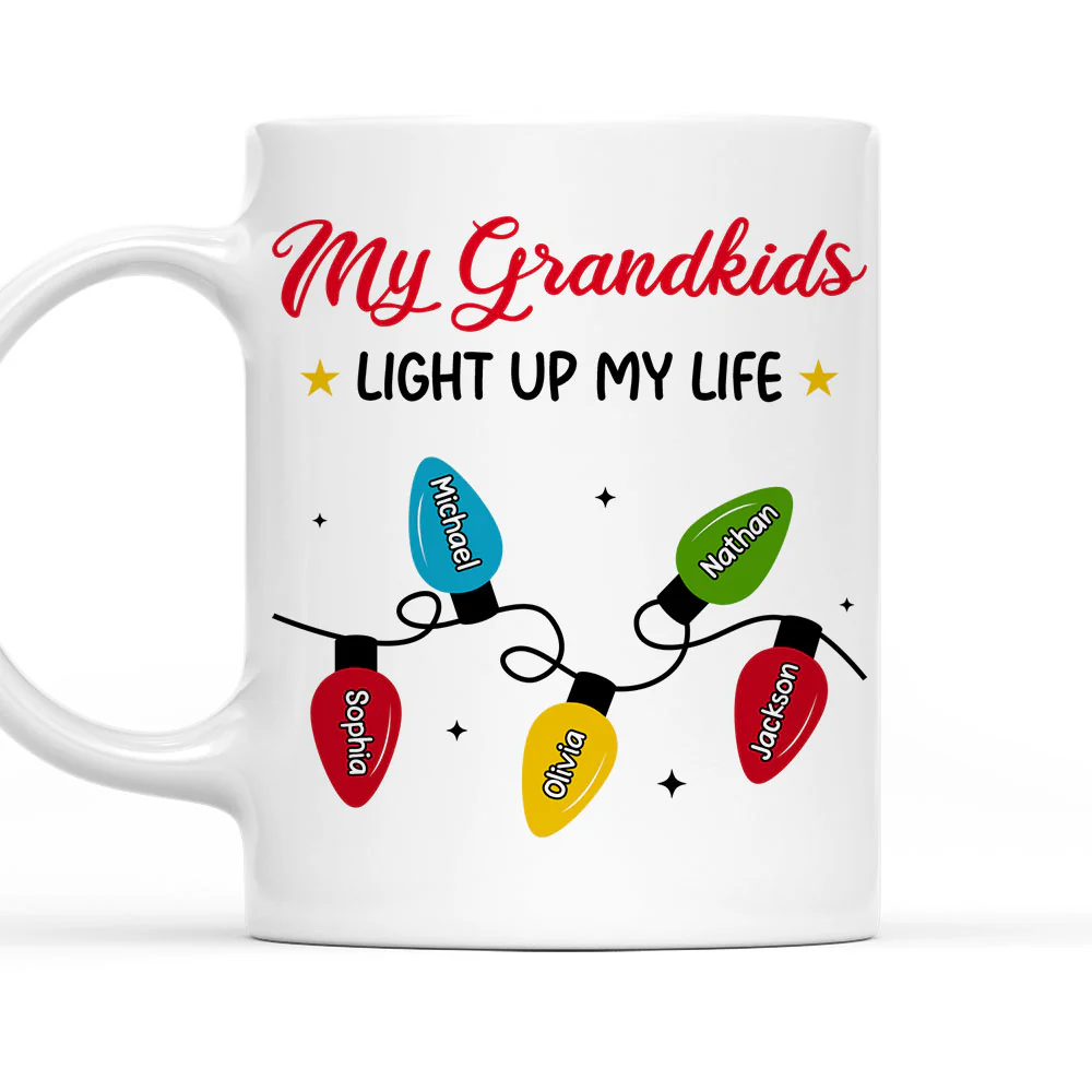 The Light Of Grandma Life - Personalized Custom Coffee Mug