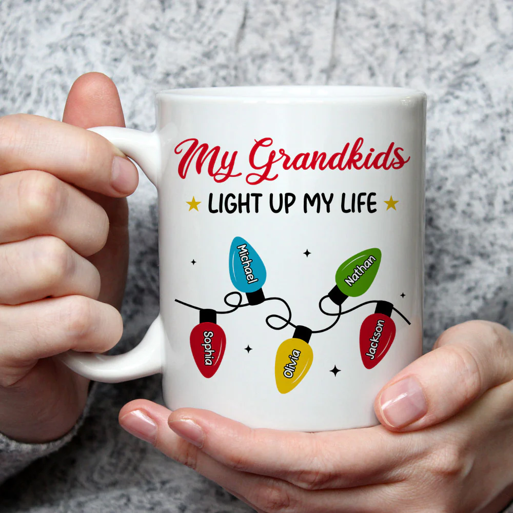 The Light Of Grandma Life - Personalized Custom Coffee Mug - Image 2