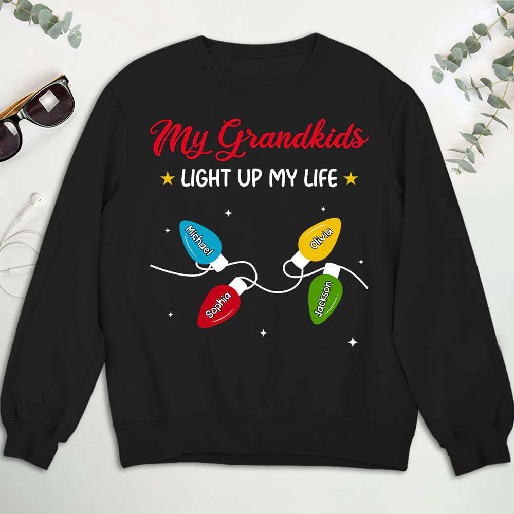 The Light Of Grandma Life - Personalized Custom Shirt - Image 3