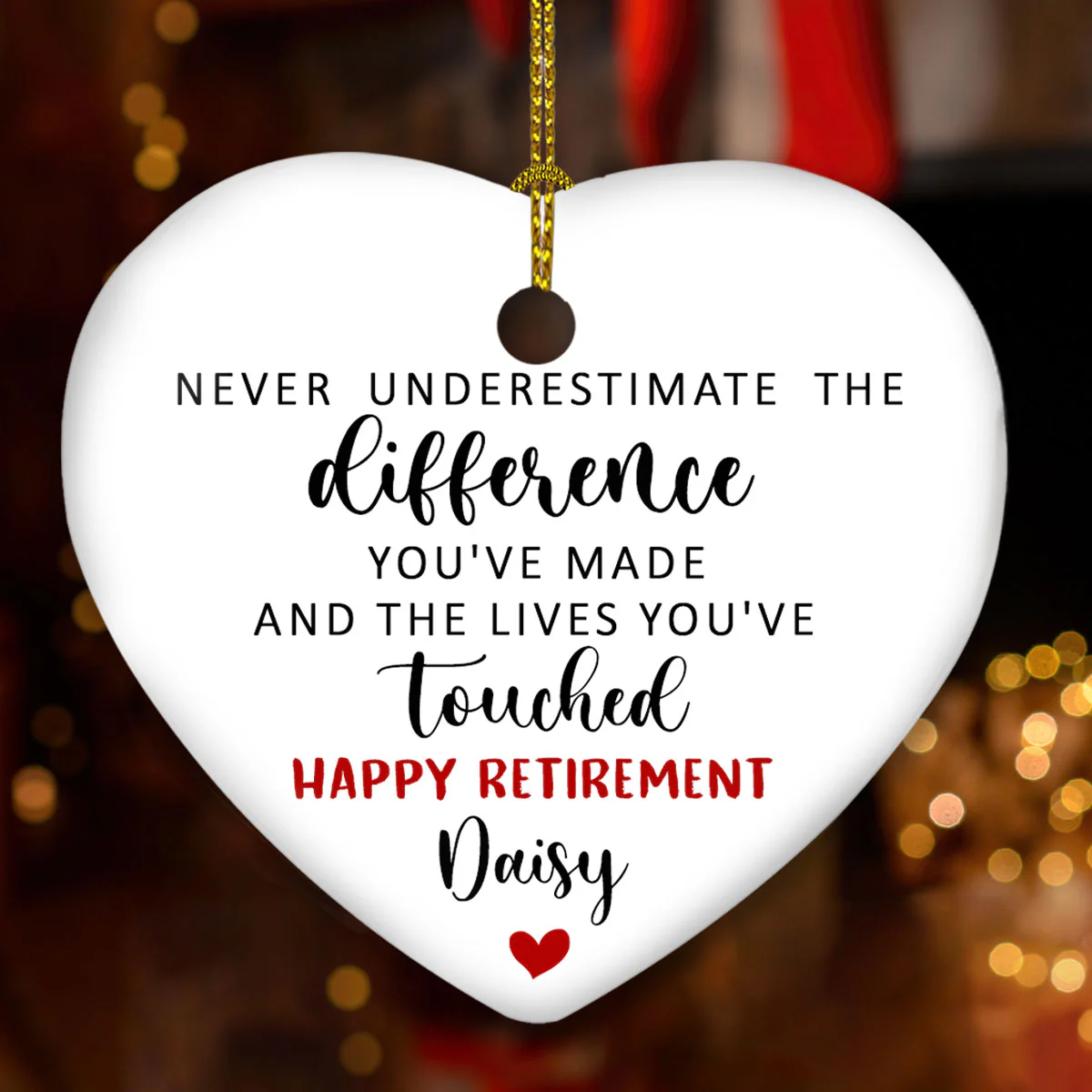 The Lives You Have Touched - Personalized Custom Ceramic Ornament - Image 3