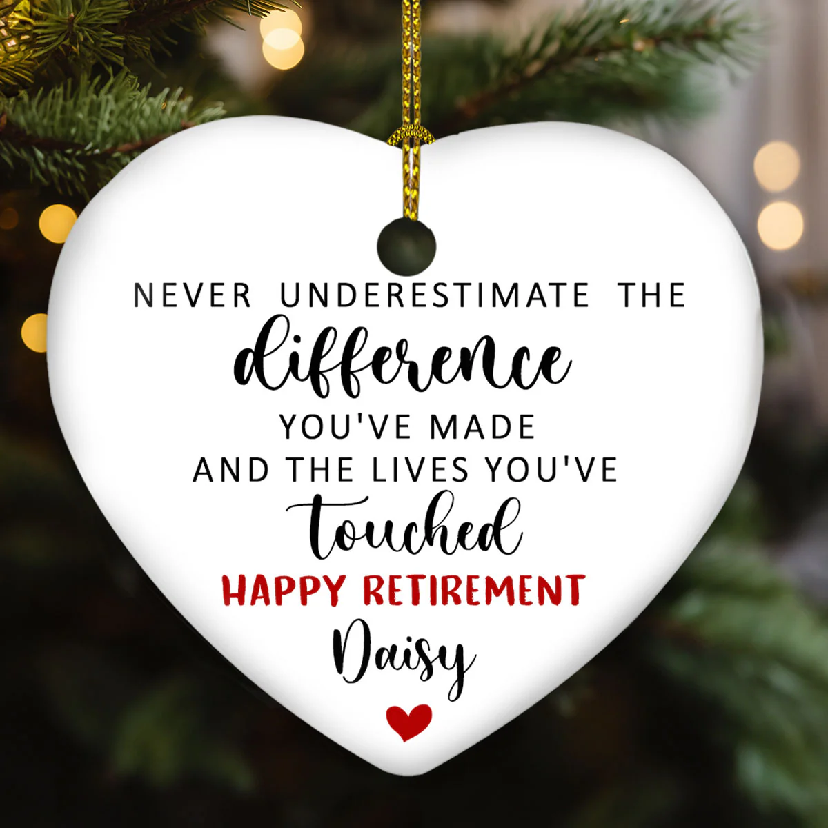 The Lives You Have Touched - Personalized Custom Ceramic Ornament - Image 4