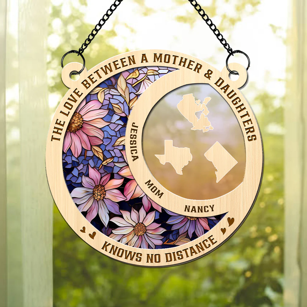 The Love Between A Mother And Daughter - Personalized Custom Suncatcher - Image 5