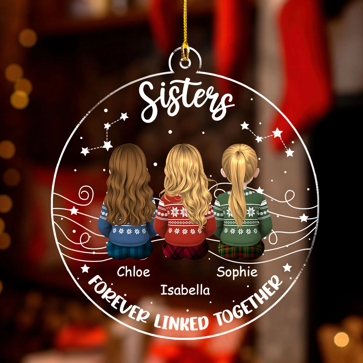The Love Between Family - Personalized Custom Acrylic Ornament - Image 2