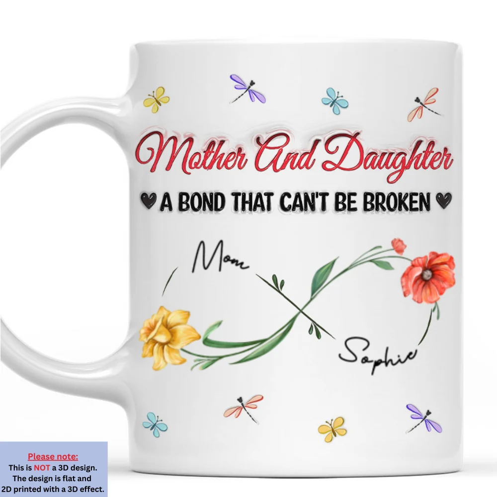 The Love Between Mother And Daughter - Personalized Custom 3D Inflated Effect Mug - Image 10