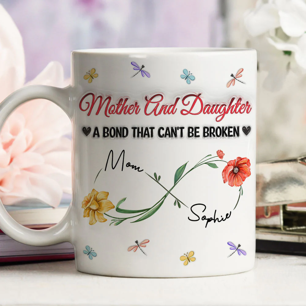 The Love Between Mother And Daughter - Personalized Custom 3D Inflated Effect Mug - Image 7