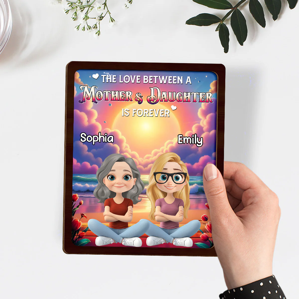 The Love Between Us - Personalized Custom Wooden Plaque - Image 4