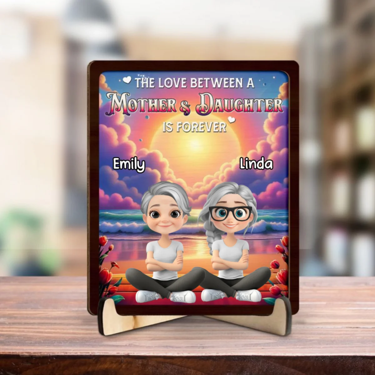 The Love Between Us - Personalized Custom Wooden Plaque - Image 6