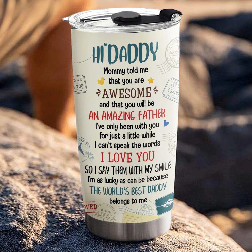 The Love I Hold For You Daddy - Personalized Custom Tumbler - Image 4