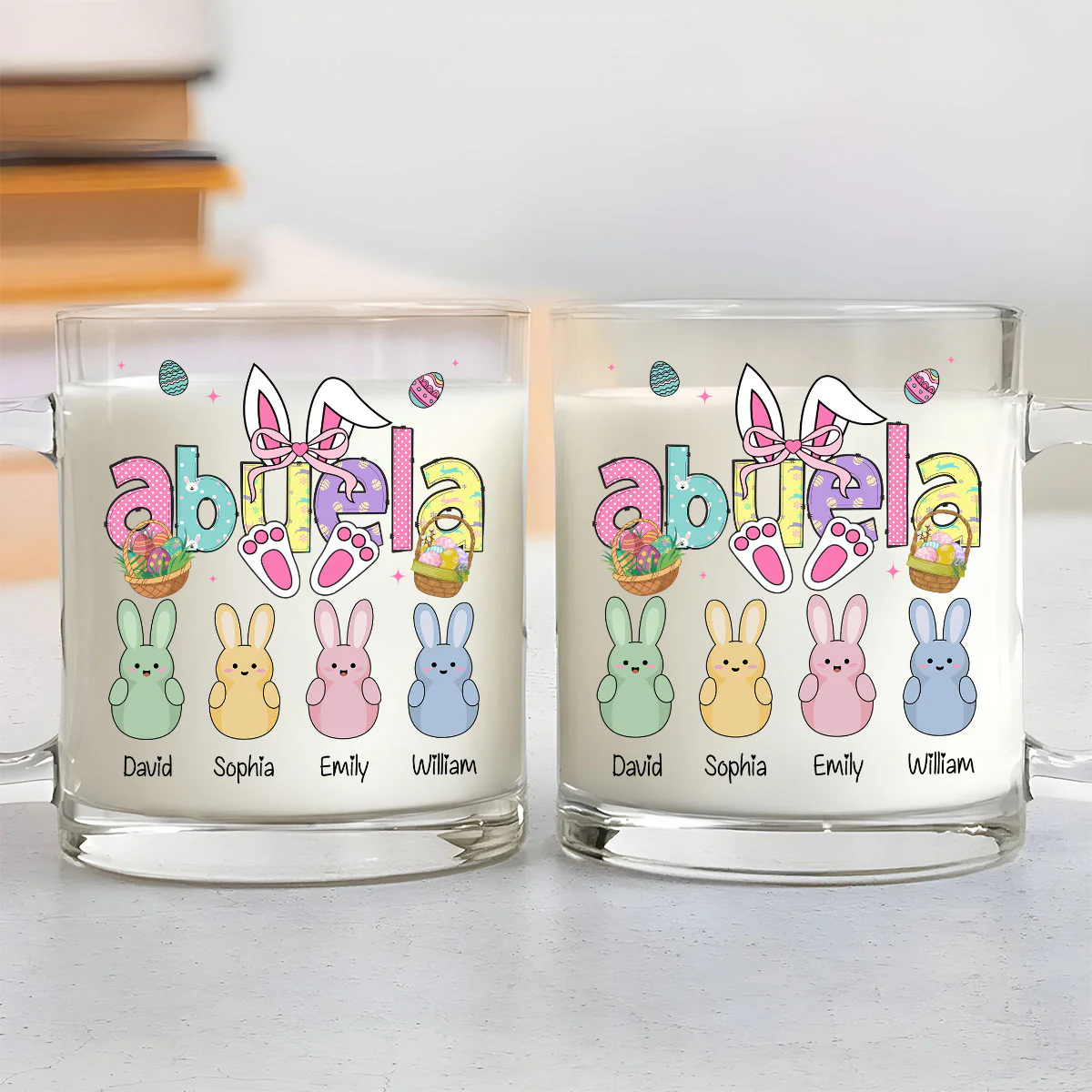 The Love Of Grandma Is Endless - Personalized Custom Glass Mug - Image 3