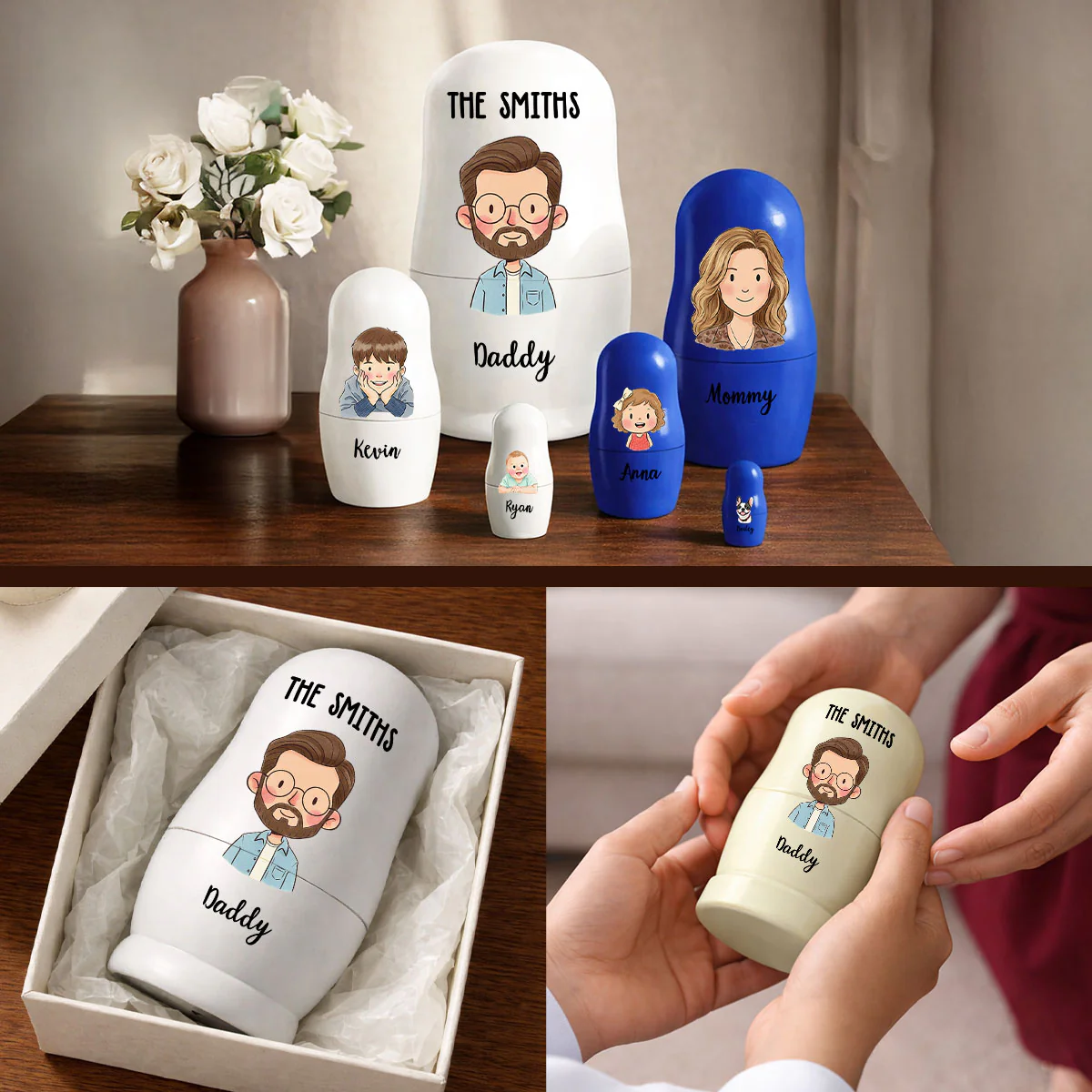 The Lovely Family - Personalized Custom Nesting Doll - Image 6