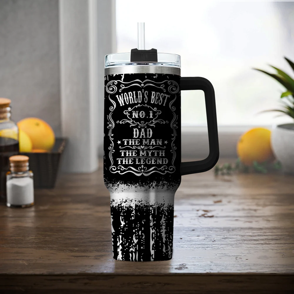 The Man, The Myth, The Legend- Personalized Custom Engraved 40oz Tumbler With Handle - Image 5