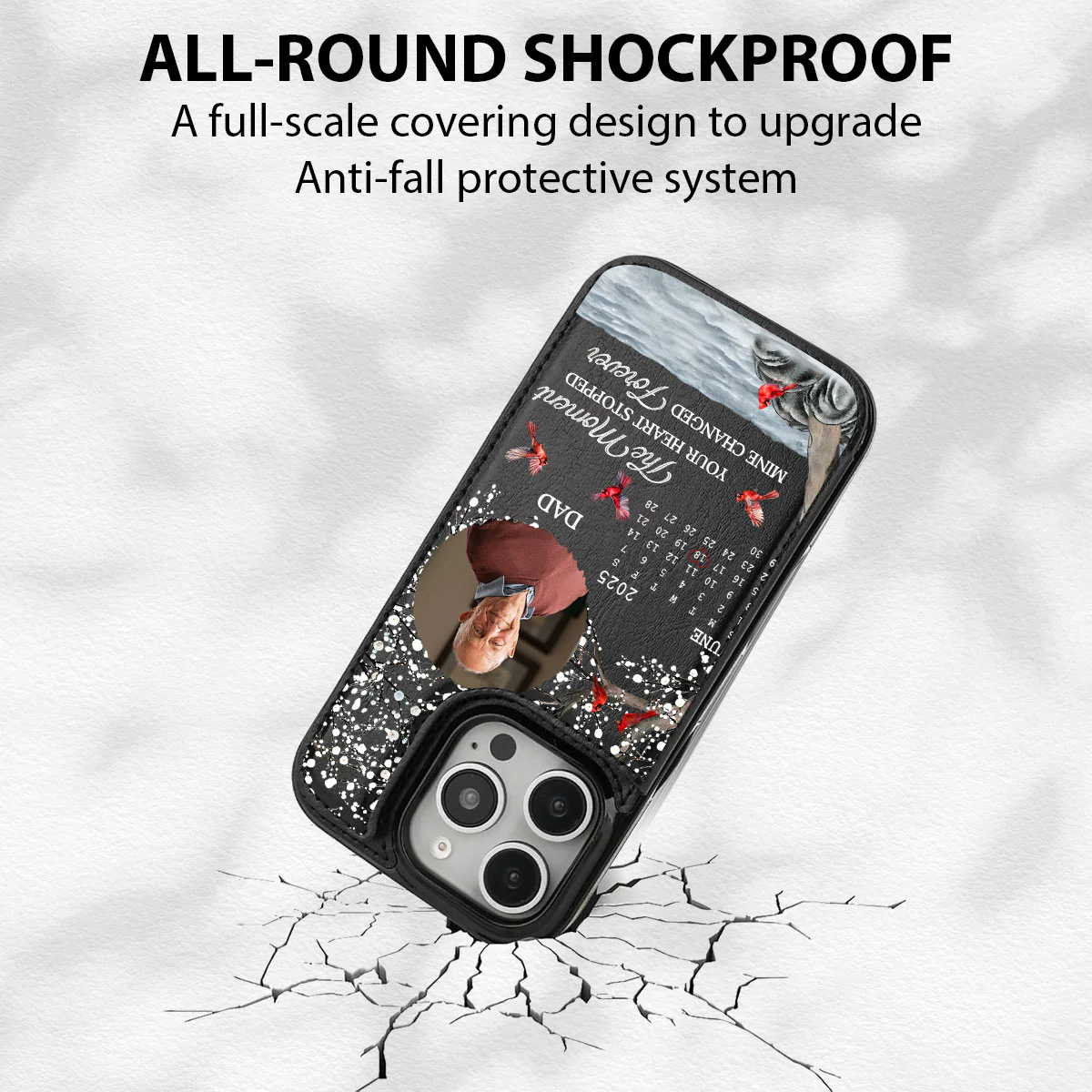 The Moment My Heart Changed Forever - Personalized Custom Leather Phone Case - Image 7