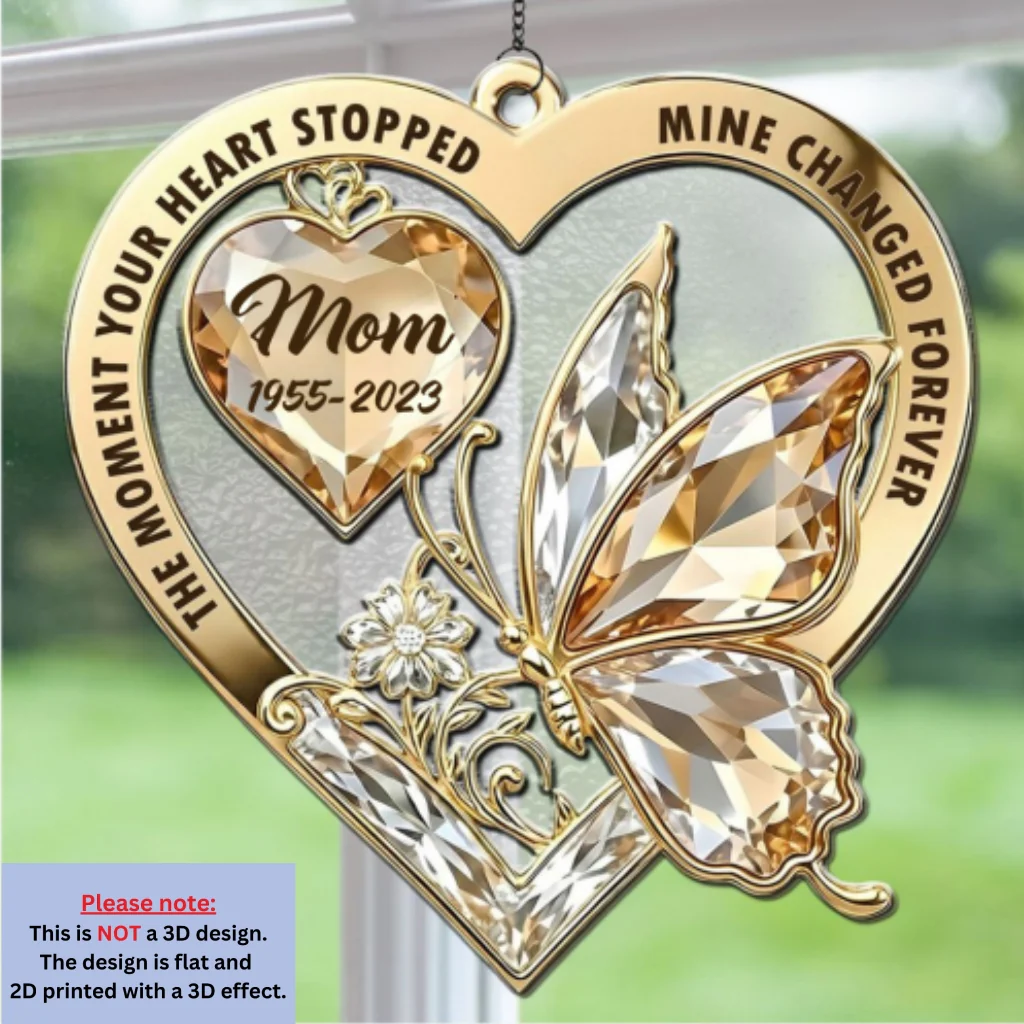 The Moment My Heart Changed Forever - Personalized Custom Suncatcher - Image 7