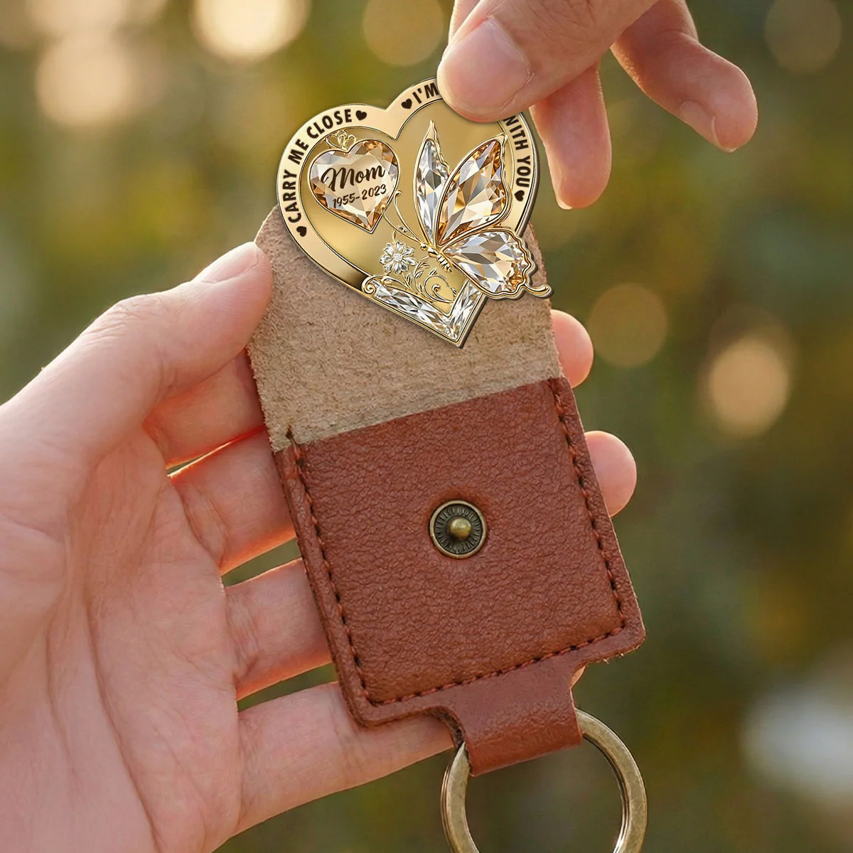 The Moment My Heart Changed Forever - Personalized Custom Wooden Pocket Hug - Image 3