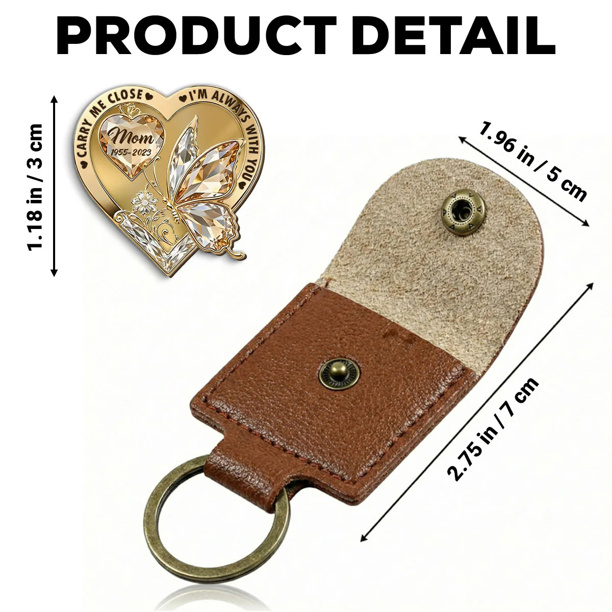 The Moment My Heart Changed Forever - Personalized Custom Wooden Pocket Hug - Image 6