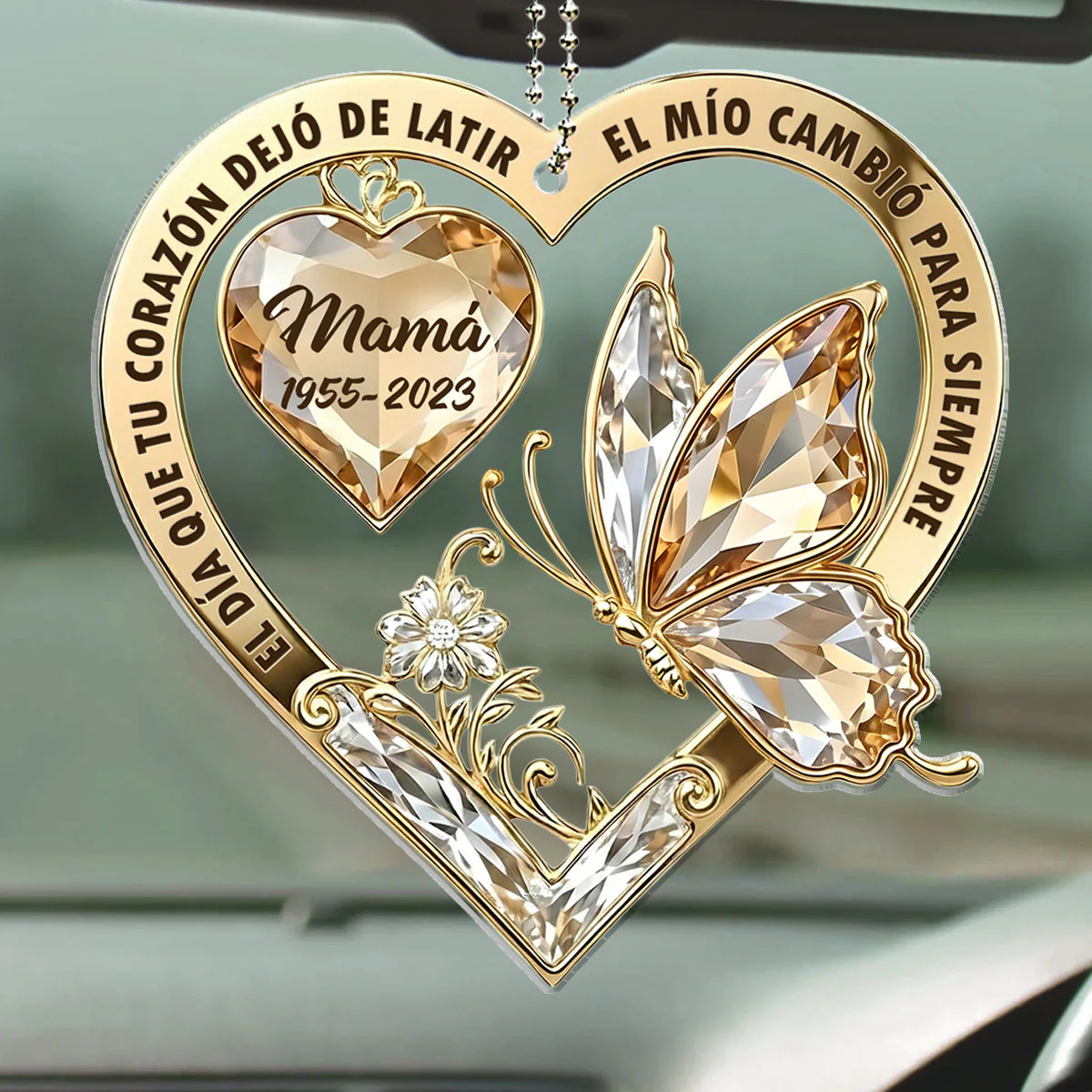 The Moment My Heart Changed Forever Spanish - Personalized Custom Car Ornament - Image 2