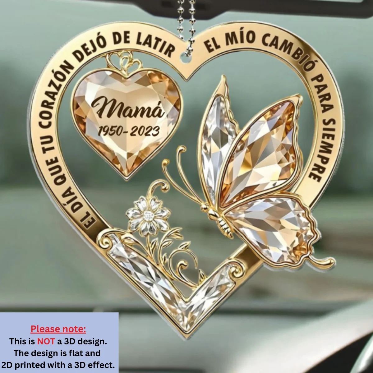 The Moment My Heart Changed Forever Spanish - Personalized Custom Car Ornament - Image 5