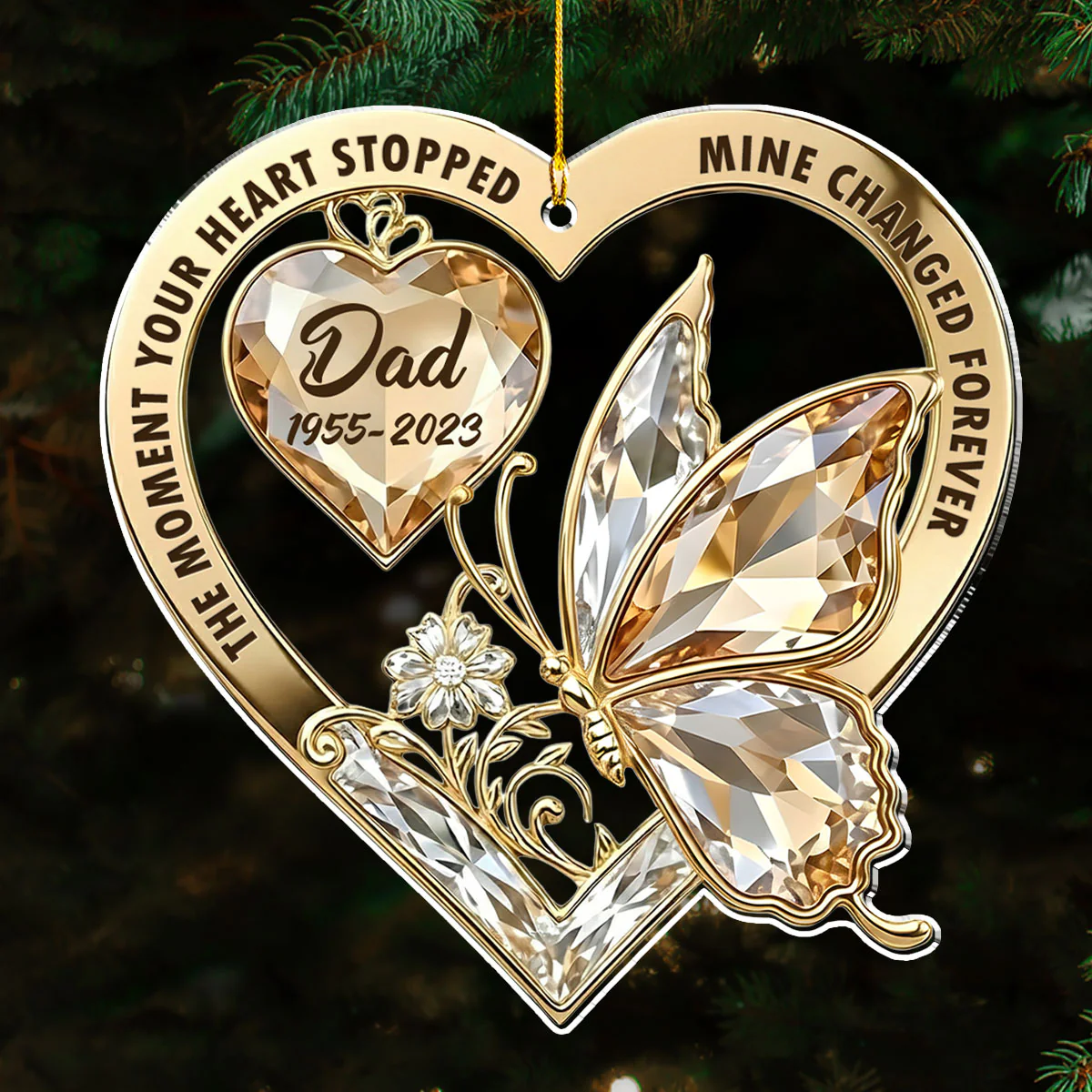The Moment My Heart Changed Forever Version 2 - Personalized Custom Acrylic Ornament