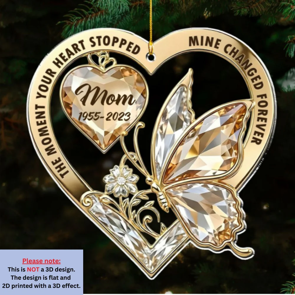 The Moment My Heart Changed Forever Version 2 - Personalized Custom Acrylic Ornament - Image 7