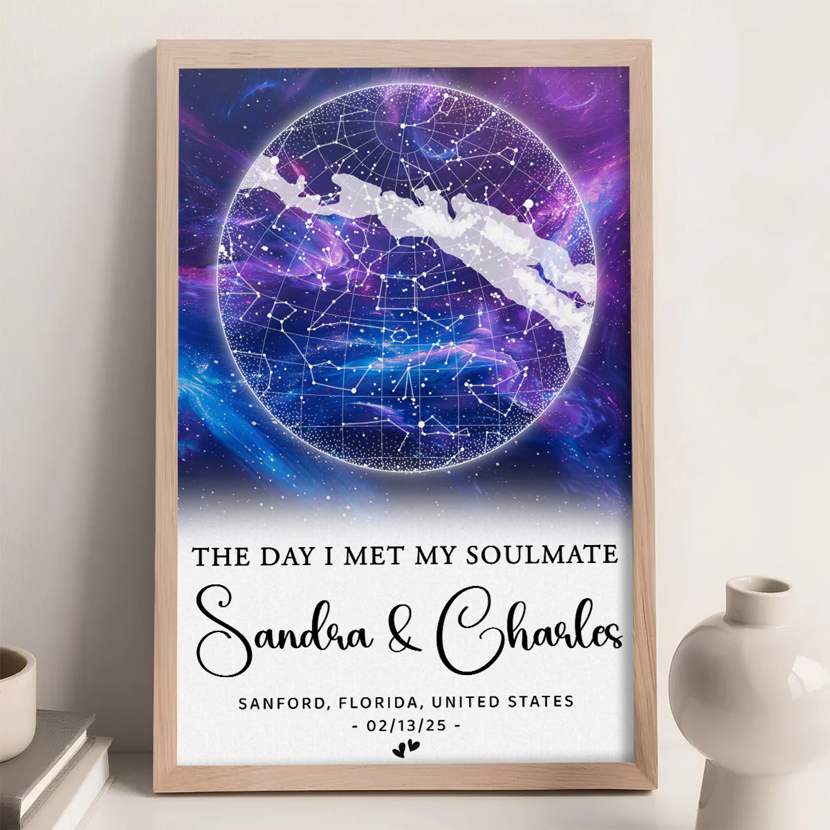 The Moment Our Hearts Met - Personalized Custom Poster - Image 2