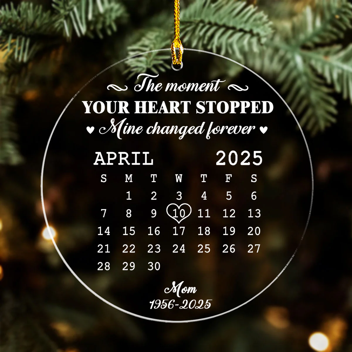 The Moment - Personalized Custom Acrylic Ornament - Image 4