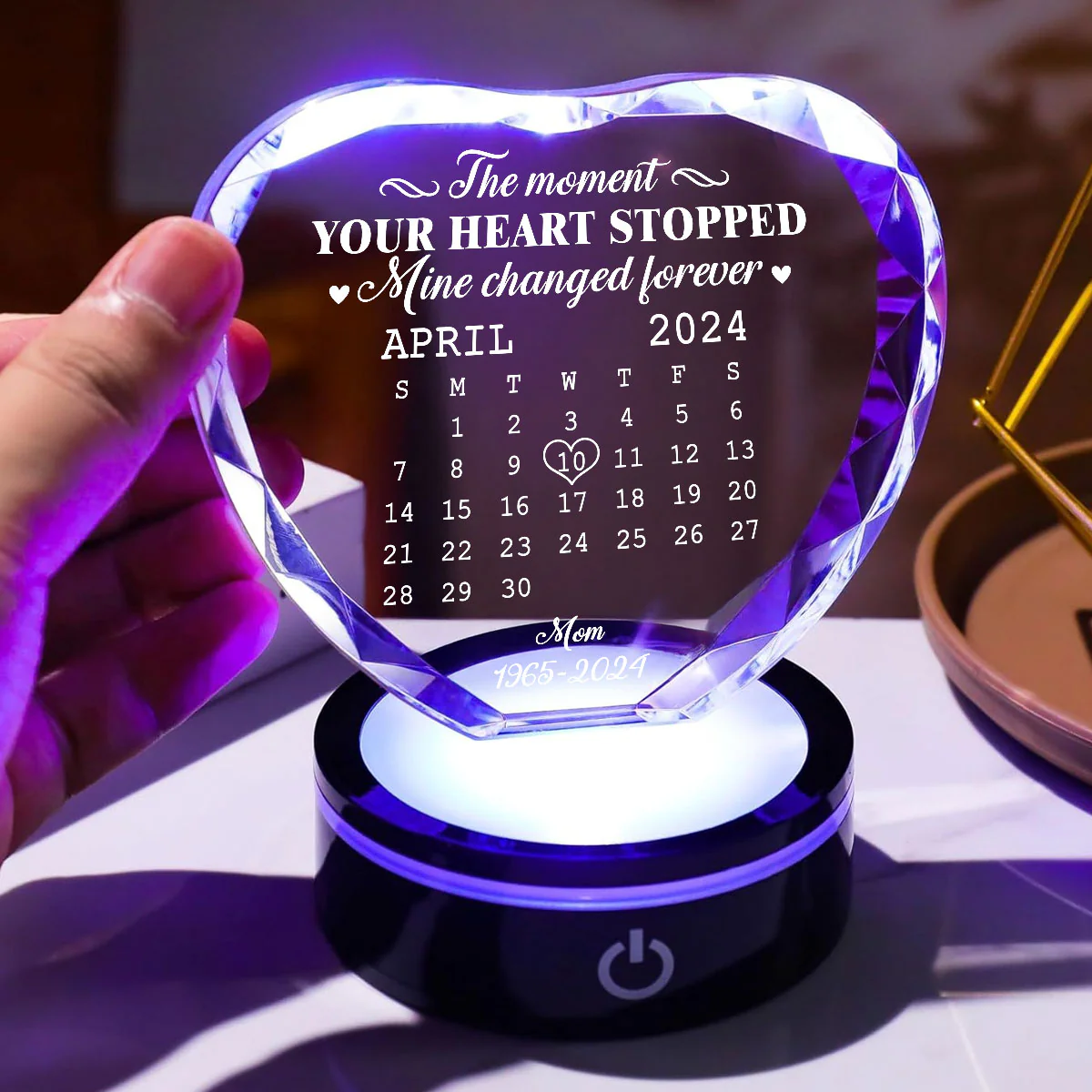 The Moment - Personalized Custom Crystal Led Light - Image 4