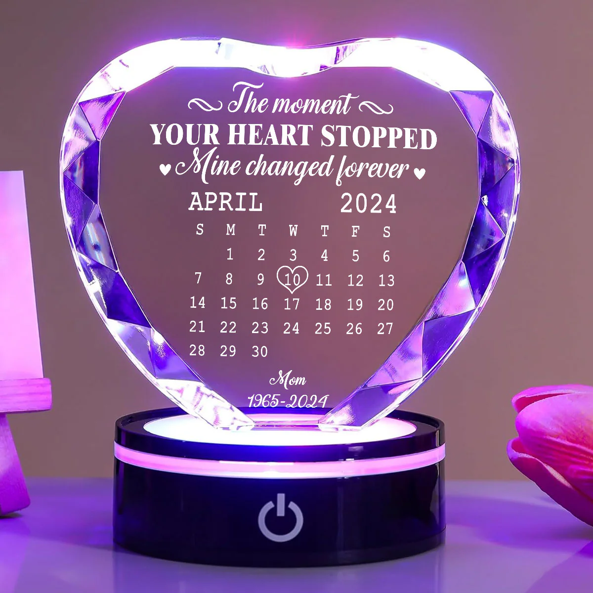 The Moment - Personalized Custom Crystal Led Light - Image 5