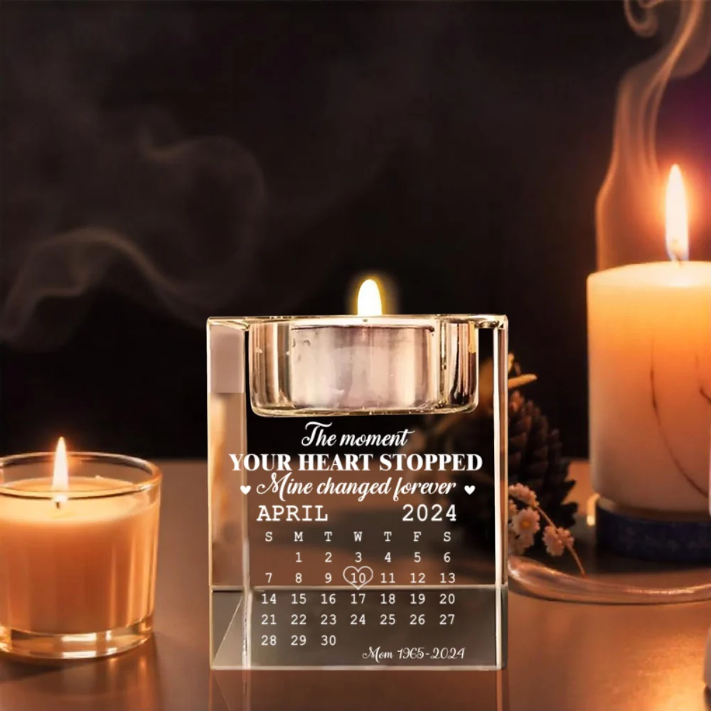 The Moment - Personalized Custom Engraved Crystal Candle Holder - Image 9