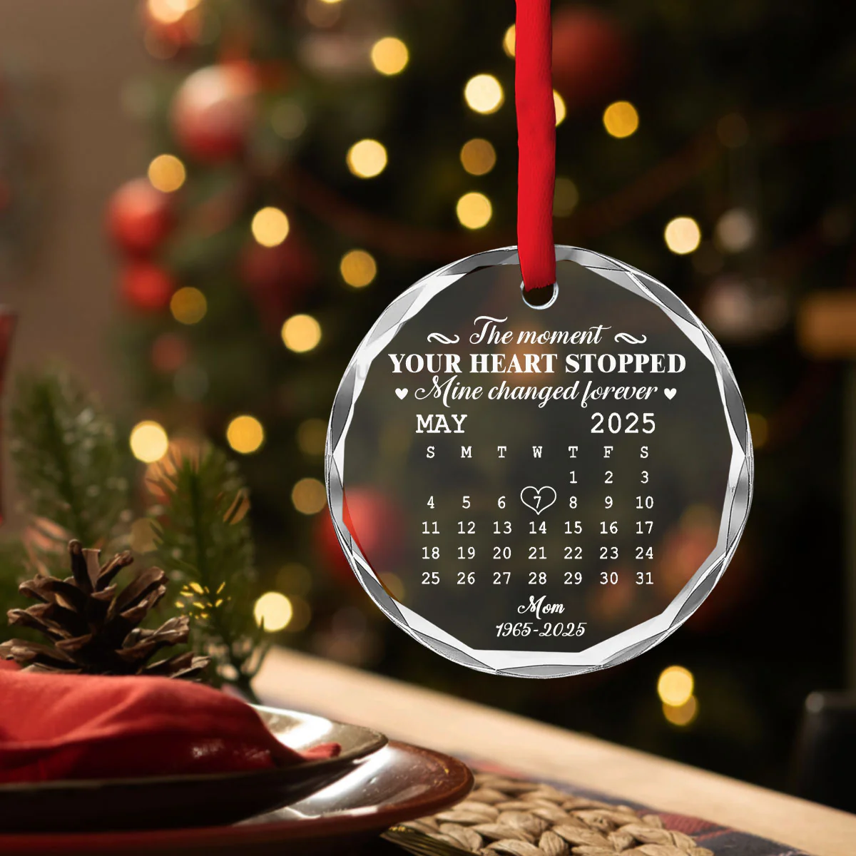 The Moment - Personalized Custom Glass Ornament - Image 3
