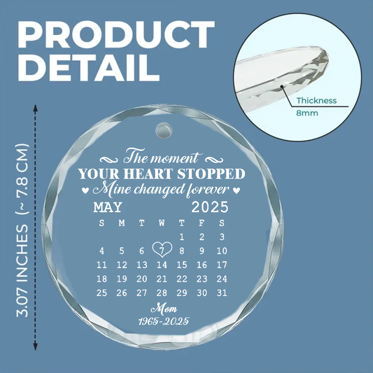 The Moment - Personalized Custom Glass Ornament - Image 6
