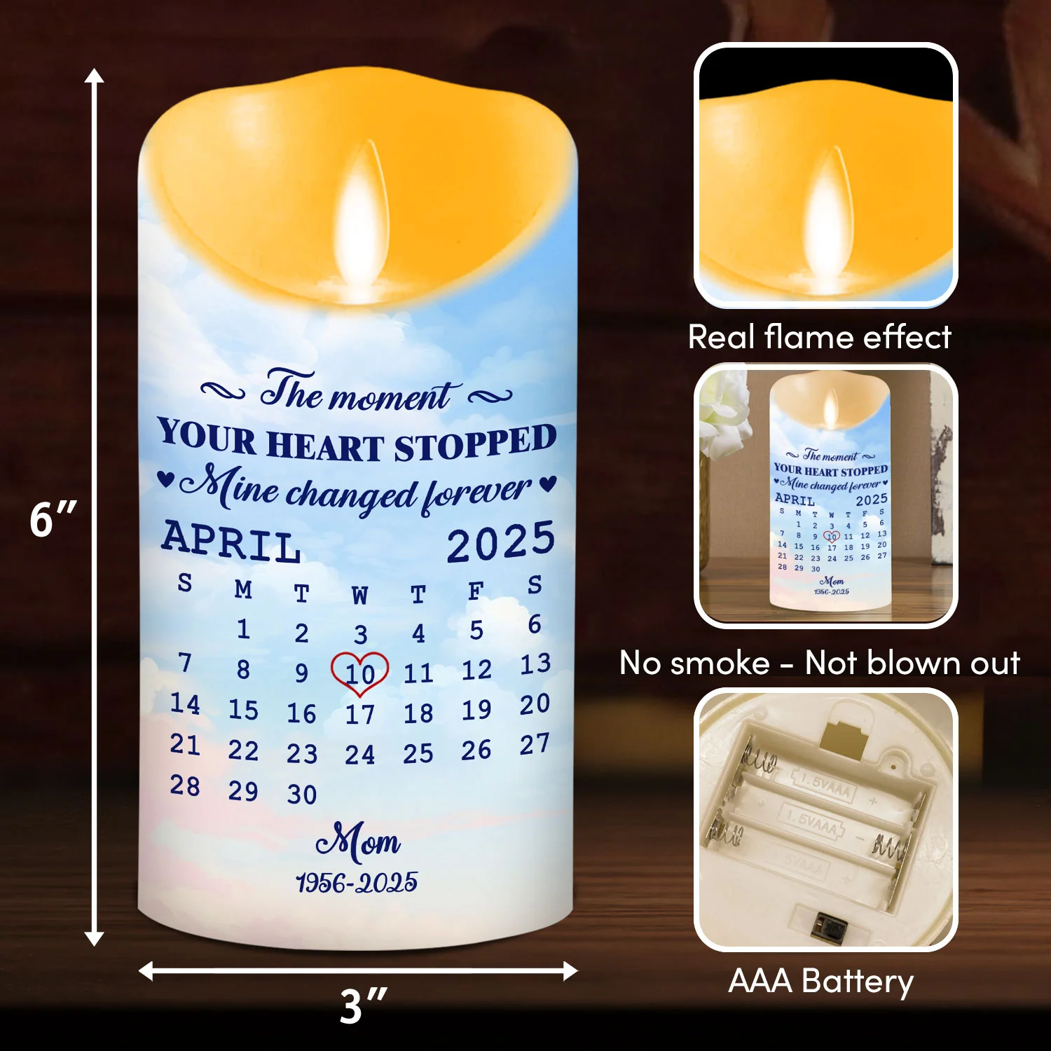The Moment - Personalized Custom LED Candle - Image 6