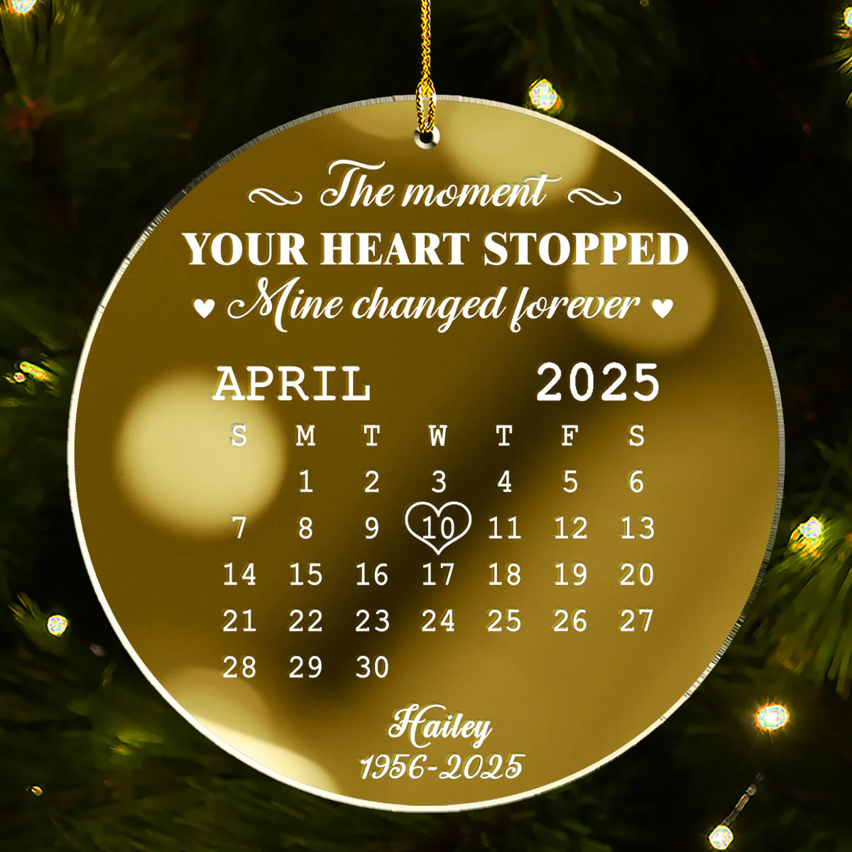 The Moment - Personalized Custom Mirrored Acrylic Ornament - Image 3